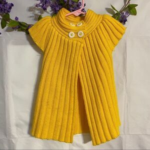 Yellow soft cardigan for baby girl toddler,